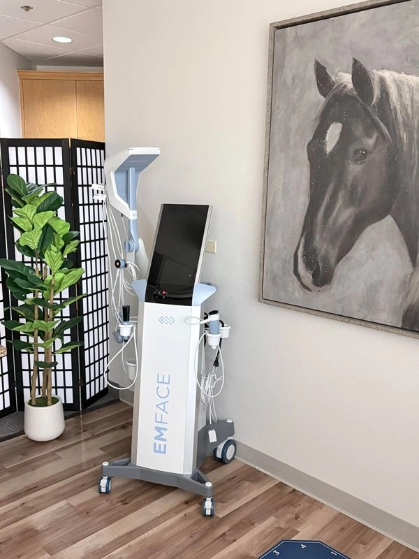 EMFACE facial treatment Machine at a Las Vegas dental office to support patients with facial tension and discomfort.